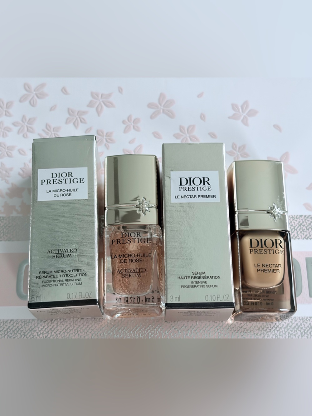 Dior Prestige LE MICROHUILE DE ROSE and LE NECTAR PREMIER (mini)